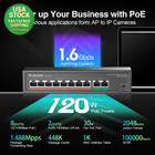 10 Port Poe Switch 8 Port Poe  2 Fast Ethernet 120w Unmanaged Plug