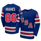 Team Usa 2026 Hockey Jersey Blue     Eichel Hughes Matthews Tkachuk      Stitched