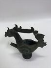 Ancient China Bronze Ware Dynasty Phoenix Bird Zun Wine Vessel Tea Pot