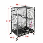 37  Ferret Cage Rabbit  Chinchilla Rat Small Animal Cage House With Wheels