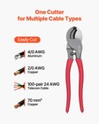 Vevor High Leverage Cable Cutter 235 Mm For 4 0 Awg Aluminum 2 0 Awg Copper