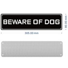 Beware Of Dog Aluminum Sign - Not Responsible Warning 12 X 3 Inches  Black