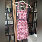 New Damson Madder Valerie Apron Pink Cherry Cherries Print Ruffle Cotton Mandy