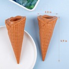 3 Pcs Artificial Ice Cream Cone Fake Food Display Prop Lifelike Party Model