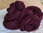 Maroon- Merino Wool Roving  Combed Top  For Spinning  Nuno Felting - 8 Oz