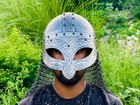 Medieval Viking Gjermundbu Helmet Authentic Etched Norse Warrior Battle Larp