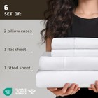 White Queen Size Hotel Quality Bed Sheets Bulk Pack Of 6 Wholesale Bedding Sets