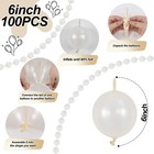 Pearl White Linking Balloons  100pcs 6 Inch Pearl Color Quick Link Balloons F   