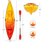 Single Sit-on-top Kayak 0ne Person Kayak Boat W  Detachable Aluminum Paddle