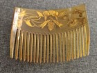 Large Vintage Antique Celluloid Hair Comb Ornate Rhinestones 4 