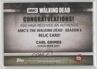 2017 Topps The Walking Dead Season 6 Relics Chandler Riggs As Carl Grimes Ux6