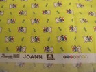 Cotton Fabric Petite Teddy Bears Tossed On Yellow Jo Ann 2yd 8  X 44