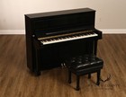 Steinway   Sons Model 1098 Ebonized Upright Piano With Bench