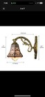 Antique Old Vintage Art Nouveau Brass   Milk Glass Shade Wall Light Lamp