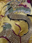 Vintage Embroidered Chinese Robe Jacket Antique Dragons Gold Intricate Design