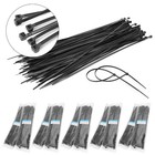 1000 Pcs Pack 12  Inch Black Network Cable Cord Wire Tie Strap 60 Lbs Zip Nylon
