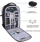 15-16 Inch Camera Backpack Bag Waterproof Mirrorless Photography Hardshell Case