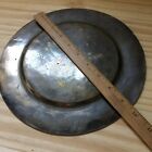 Antique India 1920s Handcrafted Ornamental Pattern Brass Round Plate Dish 9 5 d