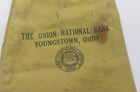 Vintage 1950 s Canvas   the Union National Bank  Youngstown Ohio  Money Coin Bag
