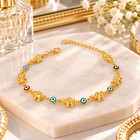 Protection Luck Charm Anklet Hypoallergenic Gold Filled Gift For Women Sensitive