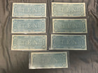 1864 Csa Confederate States America Currency  10 Dollar Note S n 16092 T-68