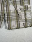 Lee Dungarees Plaid Cargo Shorts Mens 34 Green White Cotton Y2k