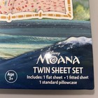 Disney Moana 3 Piece Twin Sheet Set New