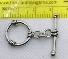 Artisan Sterling Silver Toggle Clasp With Jumpring Findings Jewelry Design