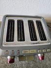 Wolf Gourmet Toaster 4-slice Stainless Steel Model Wgtr104s With Red Knobs