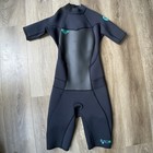 Roxy Quicksilver Wetsuit Women Sz 4 Black Short Sleeve 22mm Syncro Back Zip