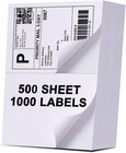 1000 Labels 500 Sheets Half Sheet Self Adhesive Shipping Labels For Laser   I   