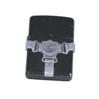 2001 Harley Davidson Pewter Bootstrap Zippo Lighter   Well Used   Key Fob