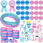 Baby Gender Reveal Party Favors Supplies Ideas  Team Boy Or Girl Pins Daddy A   