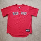 Majestic Boston Red Sox Size Large Embroidered  50 White Mens Jersey Mlb Custom 