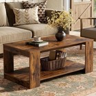 Modern 39  Coffee Table For Living Room - 2-tier Wood Storage  Easy Assembly  Sm