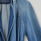 Khaite Roth Trench Coat Womens Small Blue Denim Belted Long Italy Prototype Rare
