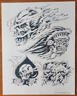 15 Sheets Doc Ray Traditional Vintage Classic Tattoo Production Flash Demons