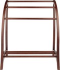 Wood Quilt Rack With 3 Rungs  Antique Walnut