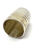 Simons Bros Sterling   Gold Thimble  Preserved Antiquity  Outstanding Condition