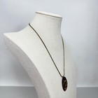 Vintage Mexico Mixed Metal Copper Brass Dragon Pendant Necklace Sterling Chain