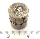 Antique Art Nouveau Sterling Unger Brothers Thimble Box  Smoking Lady