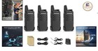 4 Pack Long Range 100 Mile Walkie Talkie Two Way Radio Charge Headset Waterproof