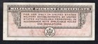 Series 461  10 Ten Dollars Mpc Military Payment Certificate Note Very Fine