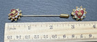 Vintage Loyal Order Of Moose Lodge Rhinestone Heart Stick Pin   Brooch M116