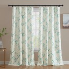 Hlc me Jasmine Floral Light Blocking Curtain Rod Pocket Pole