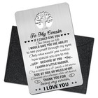 To My Cousin Thank You For Being My Cousin Wallet Card  Engraved Metal Wallet 
