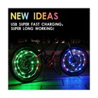 Led Bike Wheel Lights 2-tire Pack Usb Rechargeable Bike Lights     Fast Usa Ship