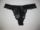 Girls 10-12yrs Lace Thong Panties Black Nwot Tween