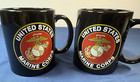 United States Marine Corps Coffee Mug Set Of 2 Used Black