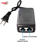 48v Poe Injector Adapter Power Supply 10 100mbps Ieee 802 3af Compliant  For Mos